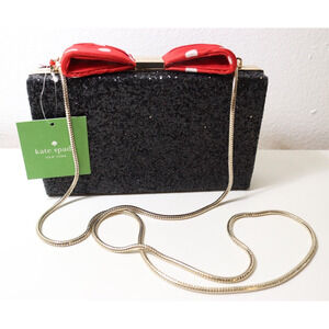 NWT Kate Spade x Disney Minnie Mouse BOW CLUTCH Crossbody Hand BAG Purse $328